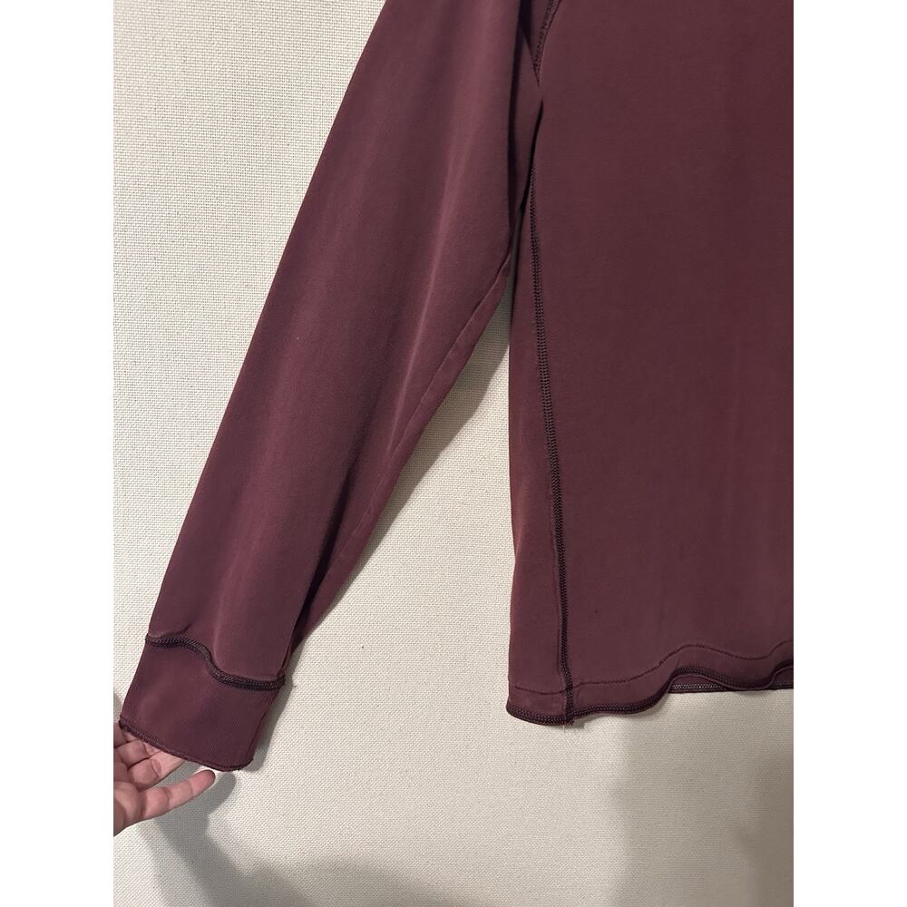Abercrombie & Fitch Mens Muscle Shirt Sz M Soft Long Sleeve Sweatshirt Maroon - Picture 4 of 10